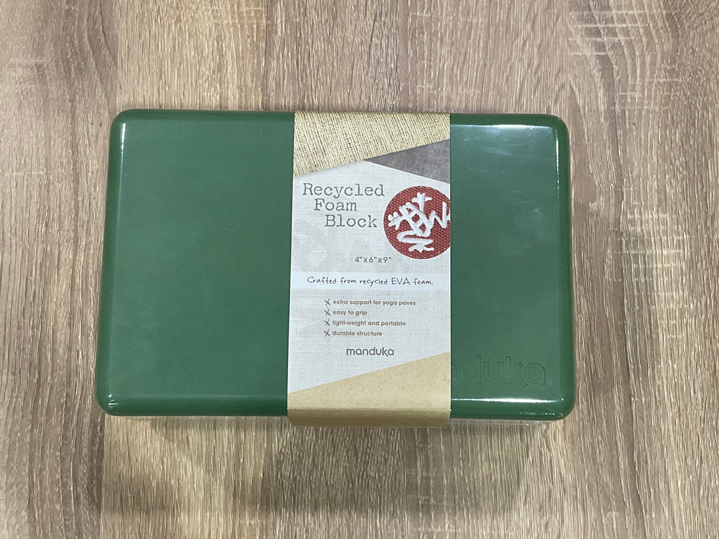 Manduka Recycled Foam Yoga Block - Leaf Green