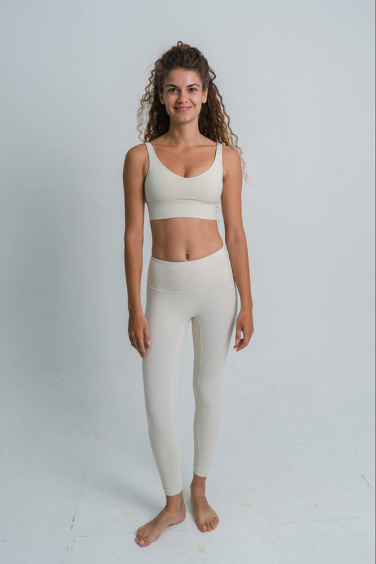 YR Aurora Bra Legging Set - Ivory White