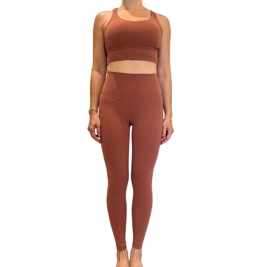 YR Angel Bra Legging Set - Copper Brown