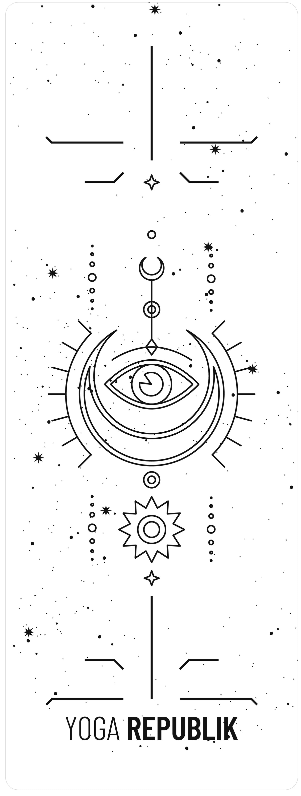YR Mat 5mm PU Rubber Celestial design yoga mat at Yoga Republik Bali
