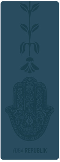 YR Travel Mat 1.5mm PU Rubber - Full Hamsa Hand