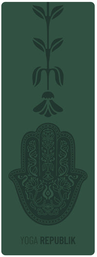 YR Travel Mat 1.5mm PU Rubber - Full Hamsa Hand