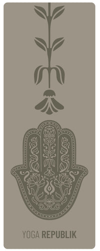 YR Travel Mat 1.5mm PU Rubber - Full Hamsa Hand