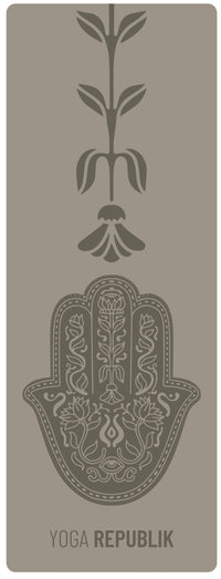 YR Travel Mat 1.5mm PU Rubber - Full Hamsa Hand