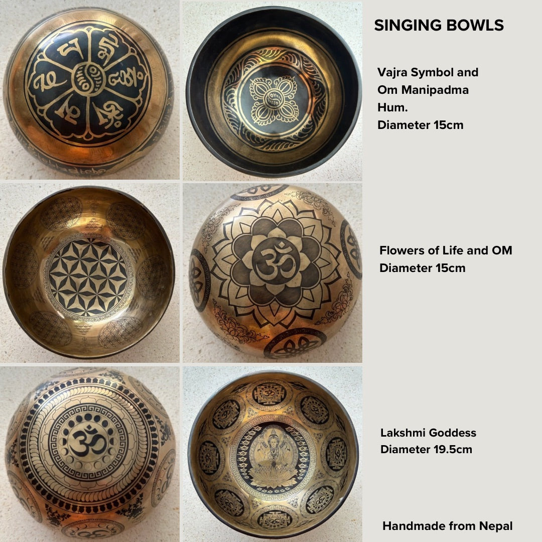 YR Singing Bowl - Flowers of Life and Om