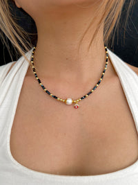 See No Evil Cube Crystal Choker spiritual necklace at Yoga Republik Canggu Bali