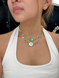 See No Evil Turkish evil eye necklaces choker almost perfect at Yoga Republik Bali