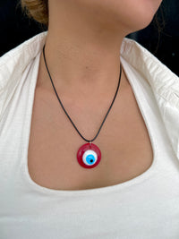 See No Evil Eye Round Pendant Necklace by Yoga Republik