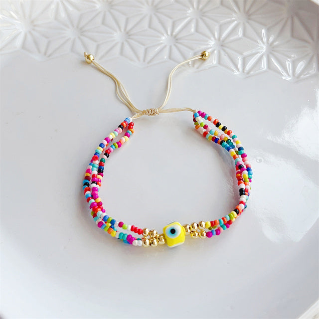 See No Evil Seed Beads Boho Style Bracelets by Yoga Republik