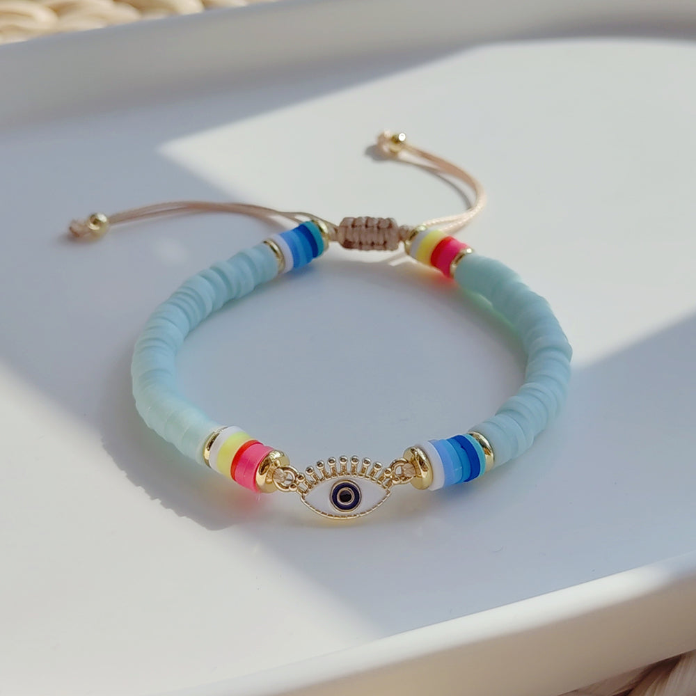 See No Evil Heishi Beads Stackable Boho Bracelets by Yoga Republik