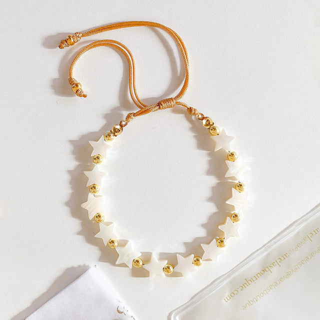 See No Evil star freshwater pearl bracelets spiritual jewelry at Yoga Republik Bali