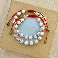 See No Evil star freshwater pearl bracelets spiritual jewelry at Yoga Republik Bali