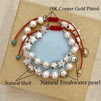 See No Evil star freshwater pearl bracelets spiritual jewelry at Yoga Republik Bali