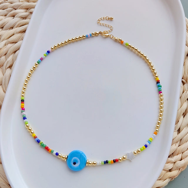 See No Evil Turkish Evil Eye Necklaces Choker by Yoga Republik
