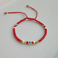 See No Evil Turkish evil eye red crystal bead bracelets at Yoga Republik Canggu Bali