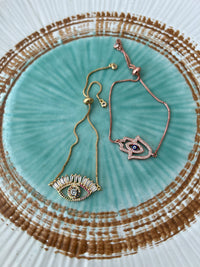 See No Evil Turkish evil eye charm bracelets spiritual jewelry at Yoga Republik Bali