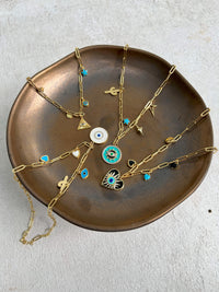 See No Evil Turkish evil eye link chain necklaces at Yoga Republik Canggu Bali