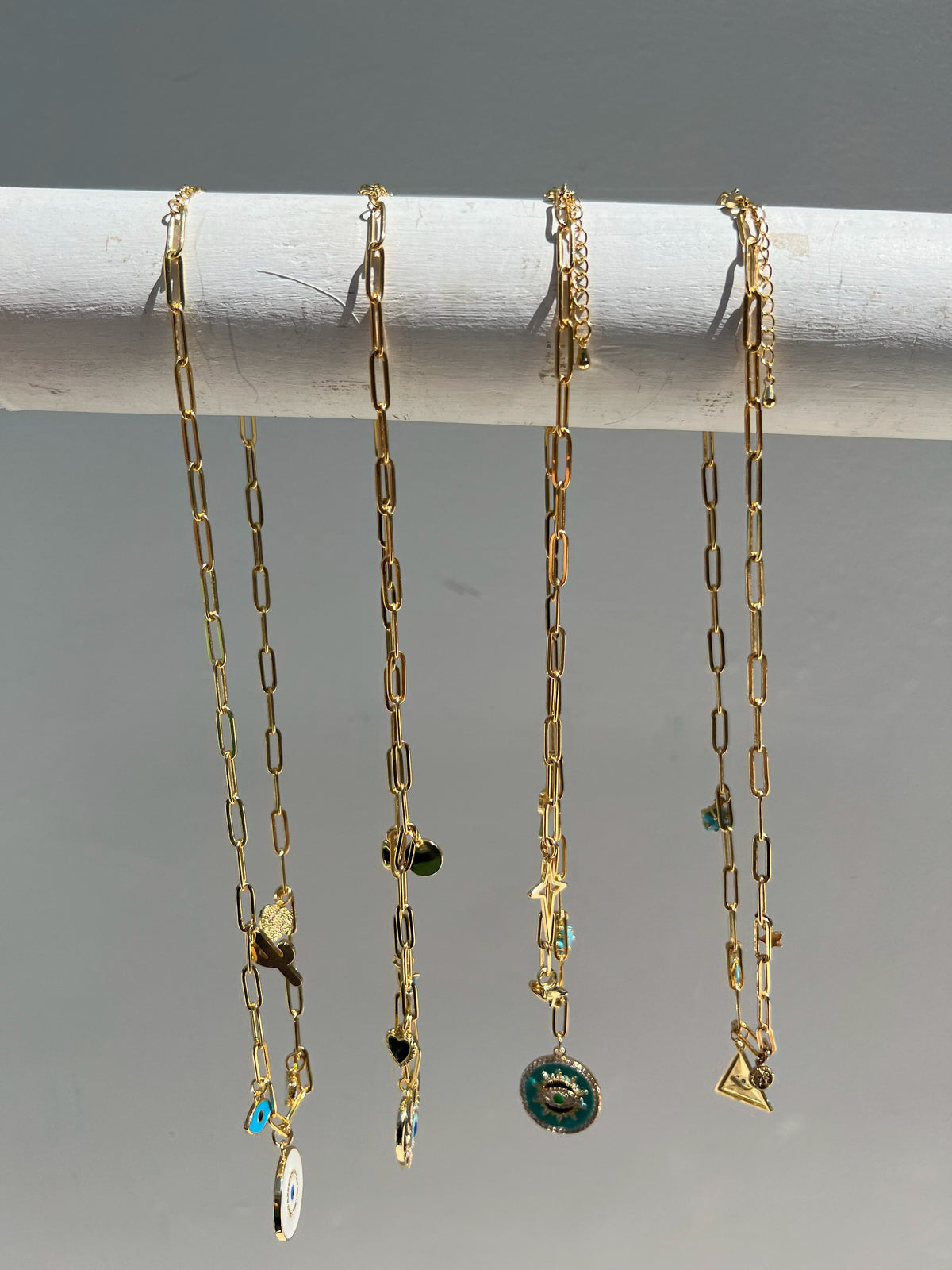 See No Evil Turkish evil eye link chain necklaces at Yoga Republik Canggu Bali
