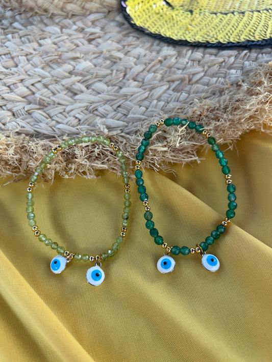 See No Evil Jasmine Dangling Evil Eyes Bracelets by Yoga Republik