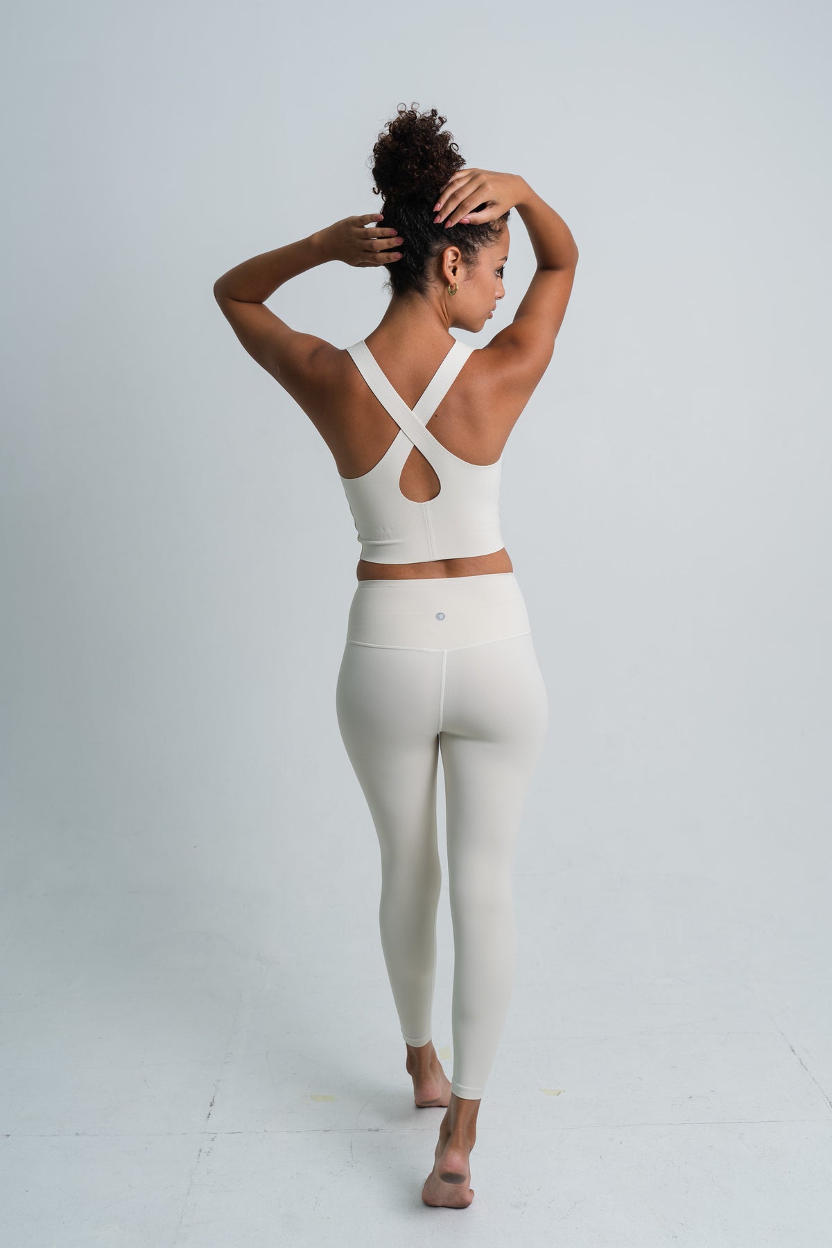 YR Lulu Legging Ivory high-waist yoga legging at Yoga Republik Bali