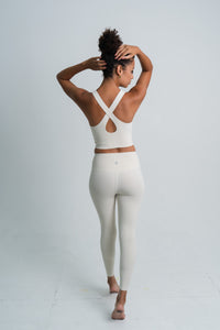 YR Lulu Legging Ivory high-waist yoga legging at Yoga Republik Bali
