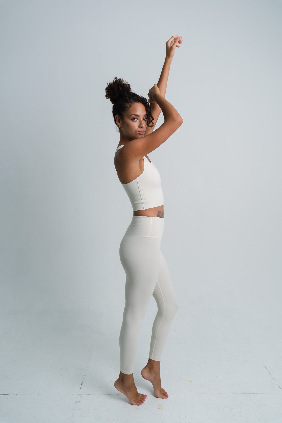 YR Lulu Legging Ivory high-waist yoga legging at Yoga Republik Bali