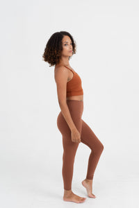 YR Lulu Legging Brown high-waist yoga legging at Yoga Republik Bali