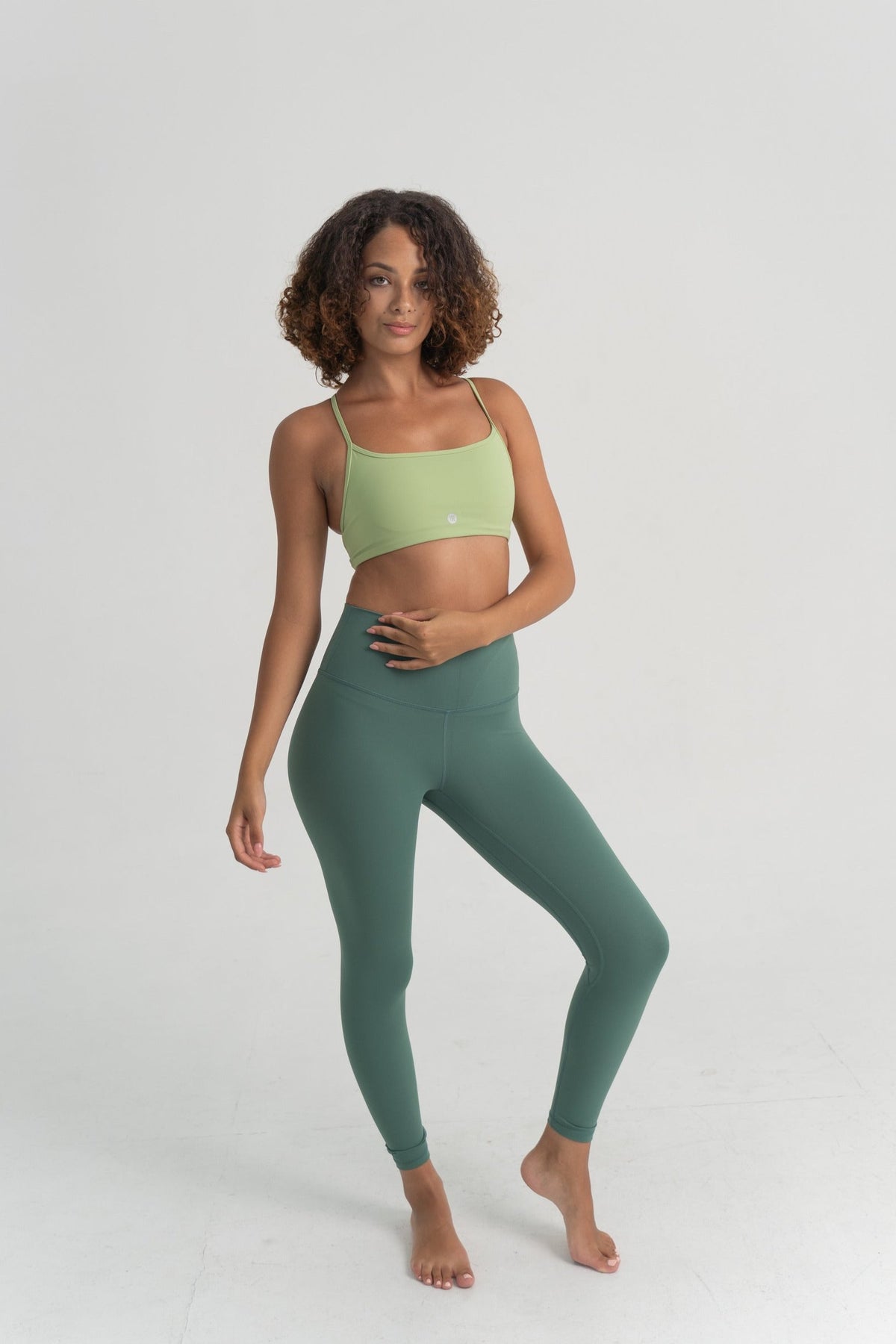 YR Lulu Legging Green high-waist yoga legging at Yoga Republik Bali