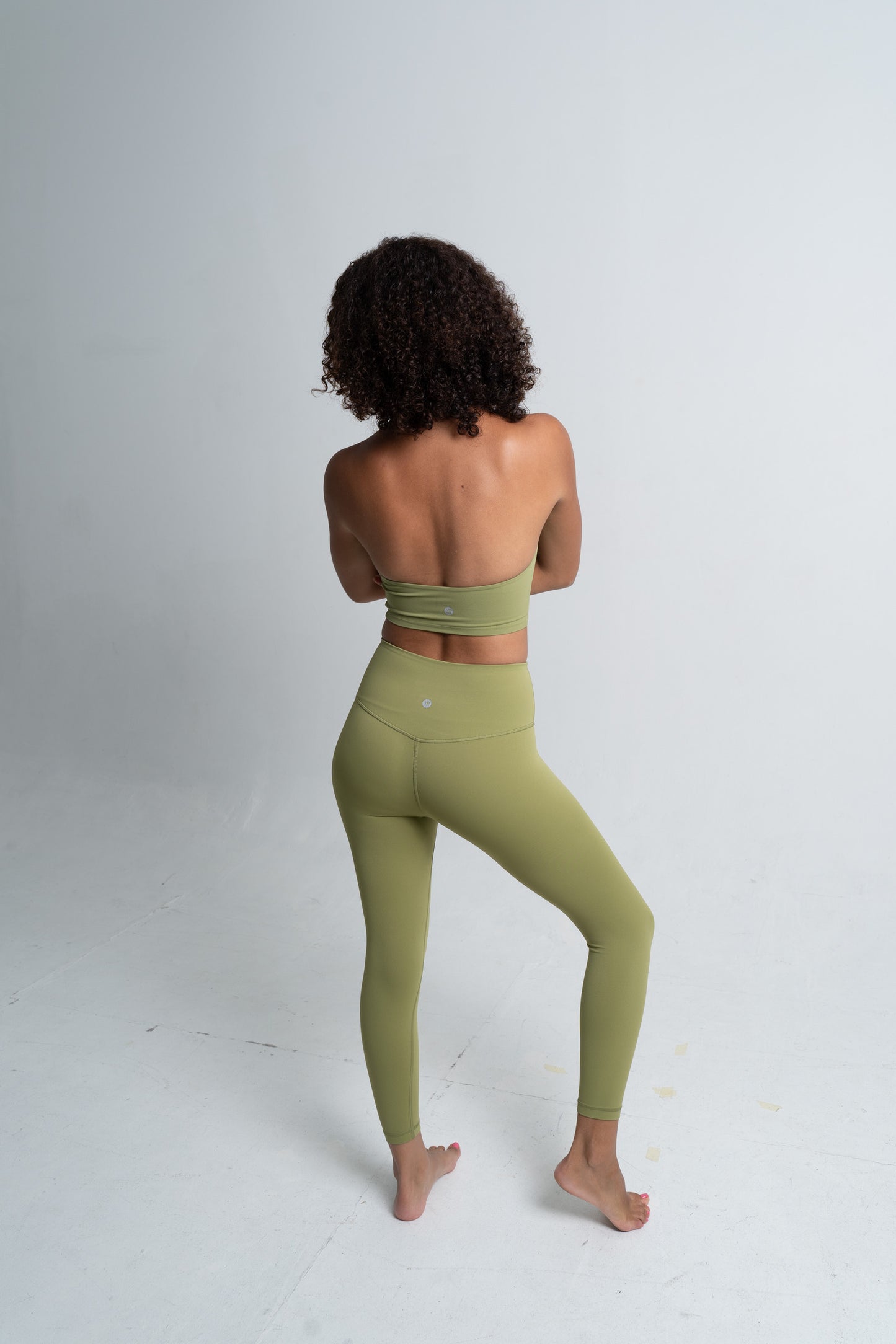 YR Halter Bra Top - Matcha Green