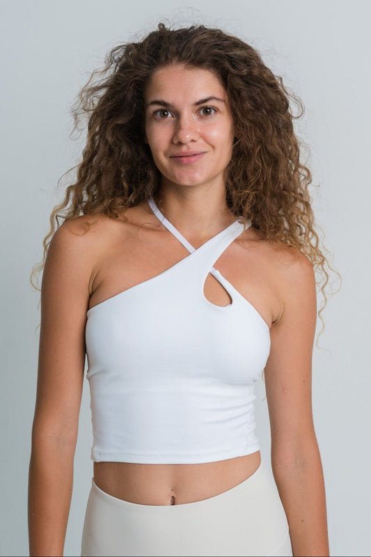 YR Henny Cross Bra Top - White