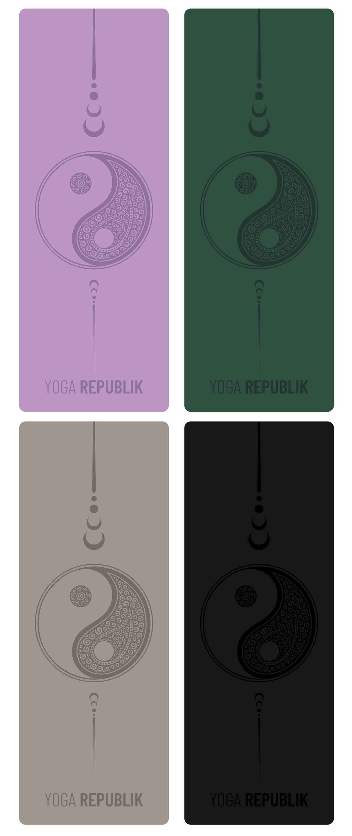 YR Mat 5mm PU Rubber Yin Yang design Matras pilates Yoga at Yoga Republik Bali Indonesia
