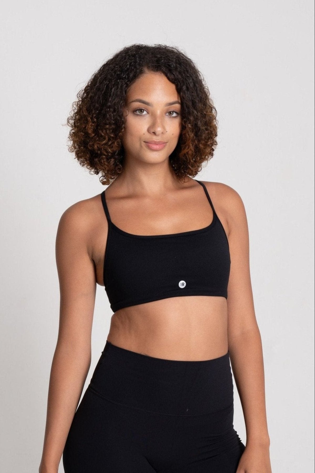 YR Silvia Bra black minimalist sports bra at Yoga Republik Bali