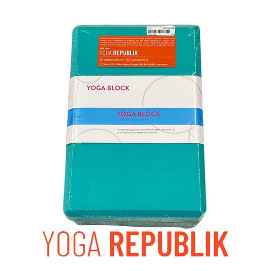 Blok Yoga Penyemangat Alo Yoga - Aqua Cerah/Perak