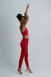 YR Angel Bra Legging Set, Red