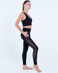Alo Yoga XS Seamless Open Air Bra - Black