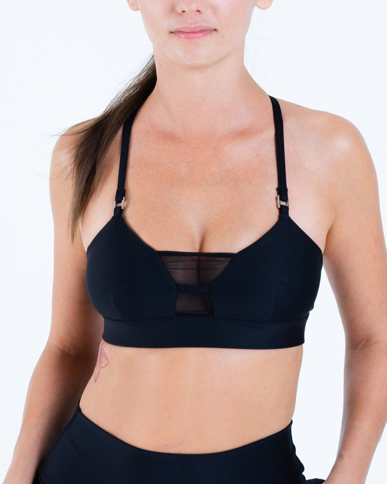 Alo Yoga XS Airlift Mesh Allure Bra - Black