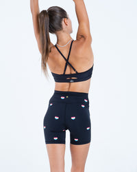 Spiritual Gangster Intent High-Waist Biker Short - Summer Heart Print