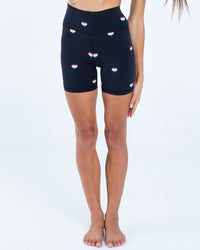 Spiritual Gangster Intent High-Waist Biker Short - Summer Heart Print
