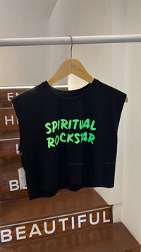 Dancing Warrior Spiritual Rockstar Crop Top bamboo at Yoga Republik Canggu Bali