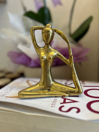 YR Yoga Pose Handmade gold brass Side Band Yoga pose statues and figurines at Yoga Republik Bali Indonesia 