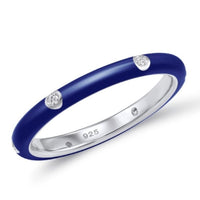 See No Evil stackable enamel ring cubic zirconia at Yoga Republik Canggu Bali