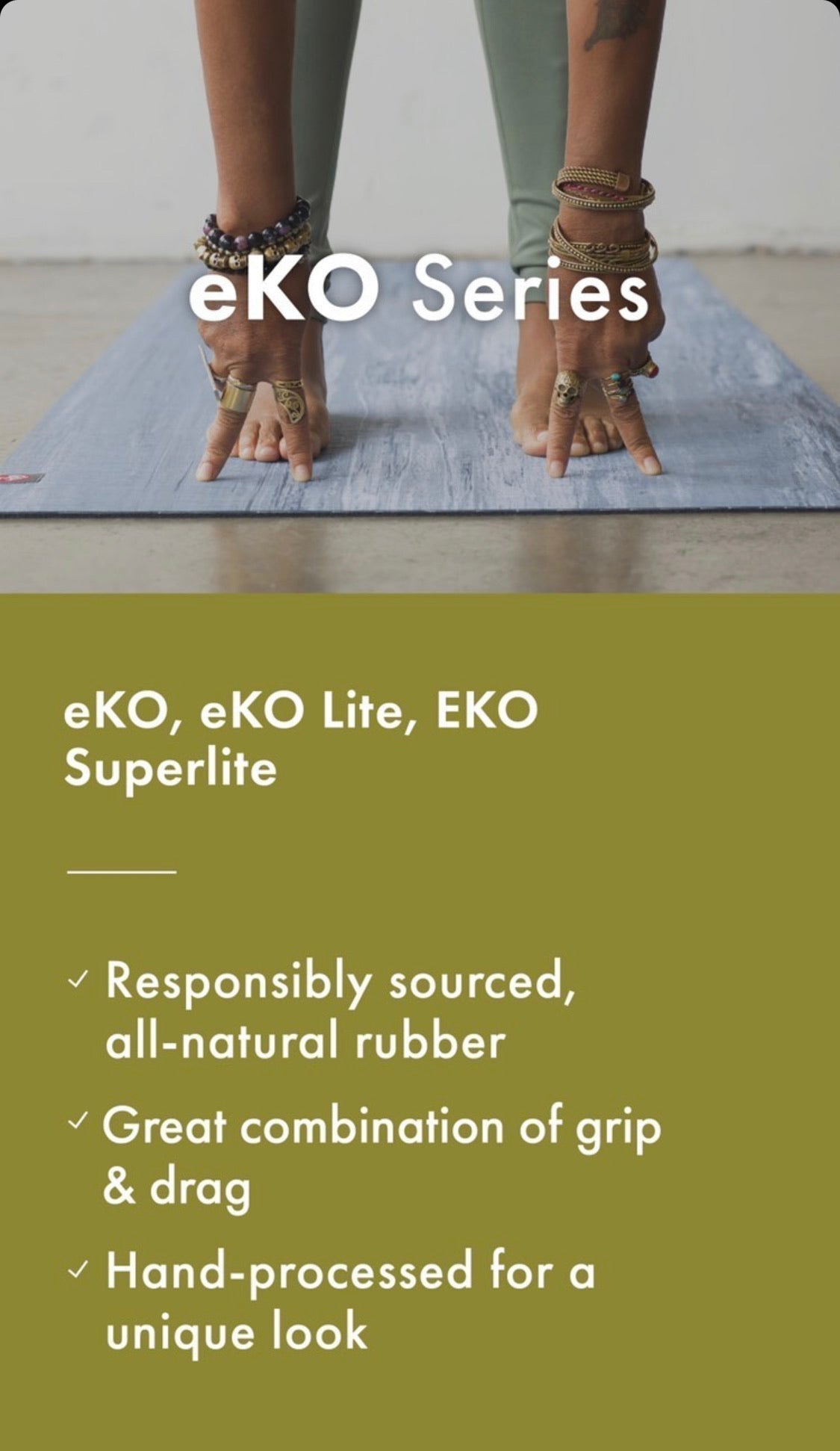 Manduka Eko® Lite 71'' Yoga Mat 4mm - Rose Marble