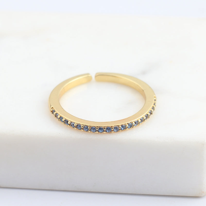 See No Evil 18K Gold Plated Eternity Band Ring by Yoga Republik