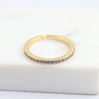 See No Evil 18K Gold Plated Eternity Band Ring by Yoga Republik