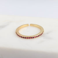 See No Evil 18K Gold Plated Eternity Band Ring by Yoga Republik