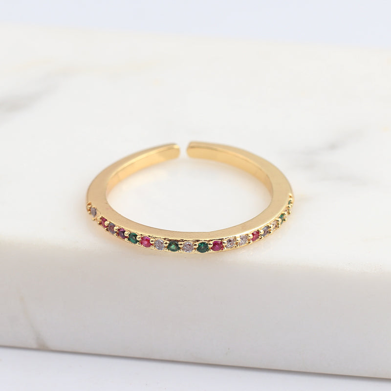 See No Evil 18K Gold Plated Eternity Band Ring by Yoga Republik
