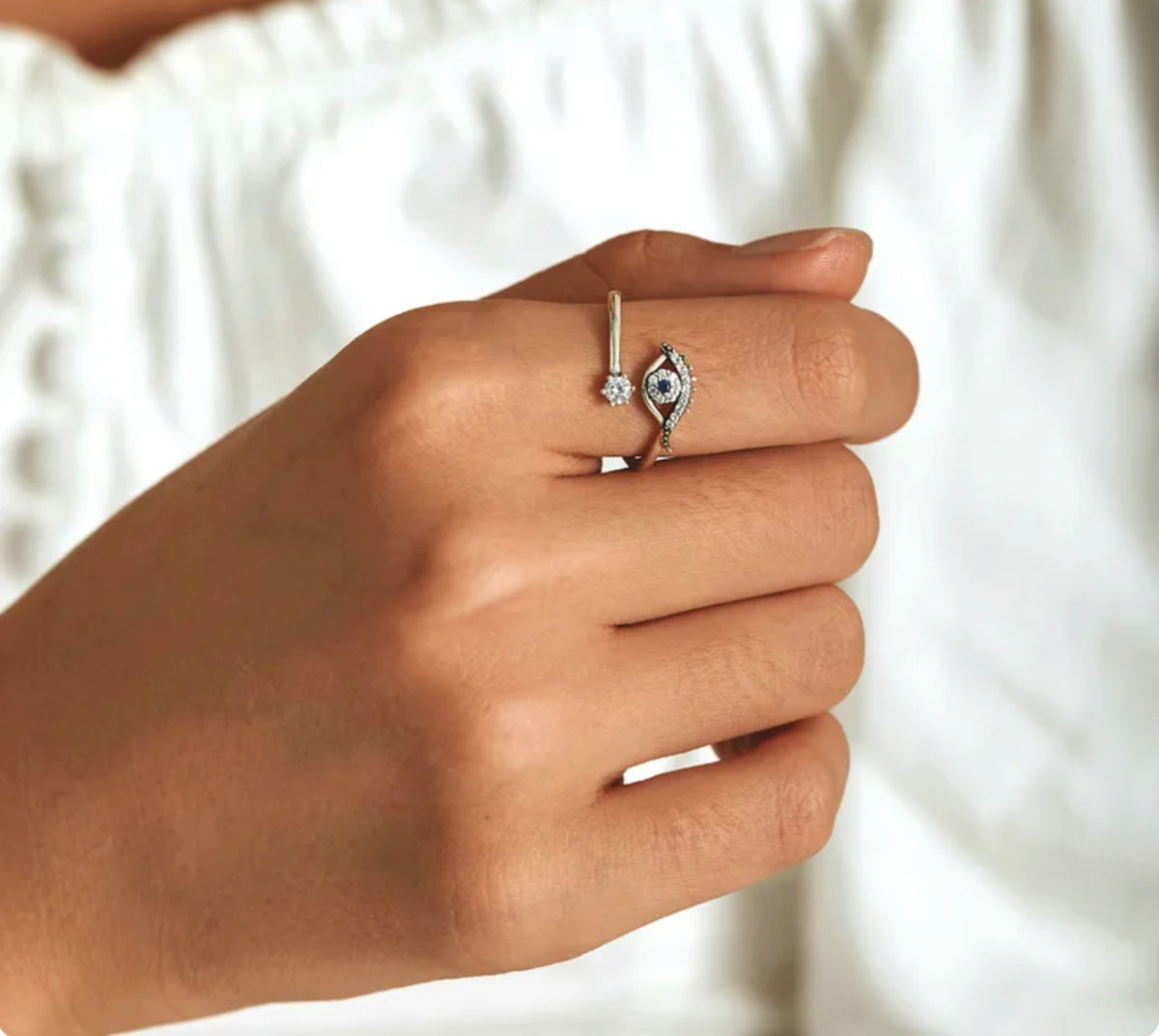 See No Evil adjustable silver ring spiritual jewelry at Yoga Republik Canggu Bali