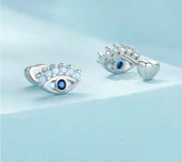 See No Evil blue zircon evil eye stud earrings at Yoga Republik Canggu Bali