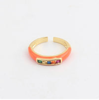 See No Evil rainbow cubic zirconia enamel ring at Yoga Republik Canggu Bali