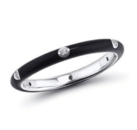 See No Evil stackable enamel ring cubic zirconia at Yoga Republik Canggu Bali